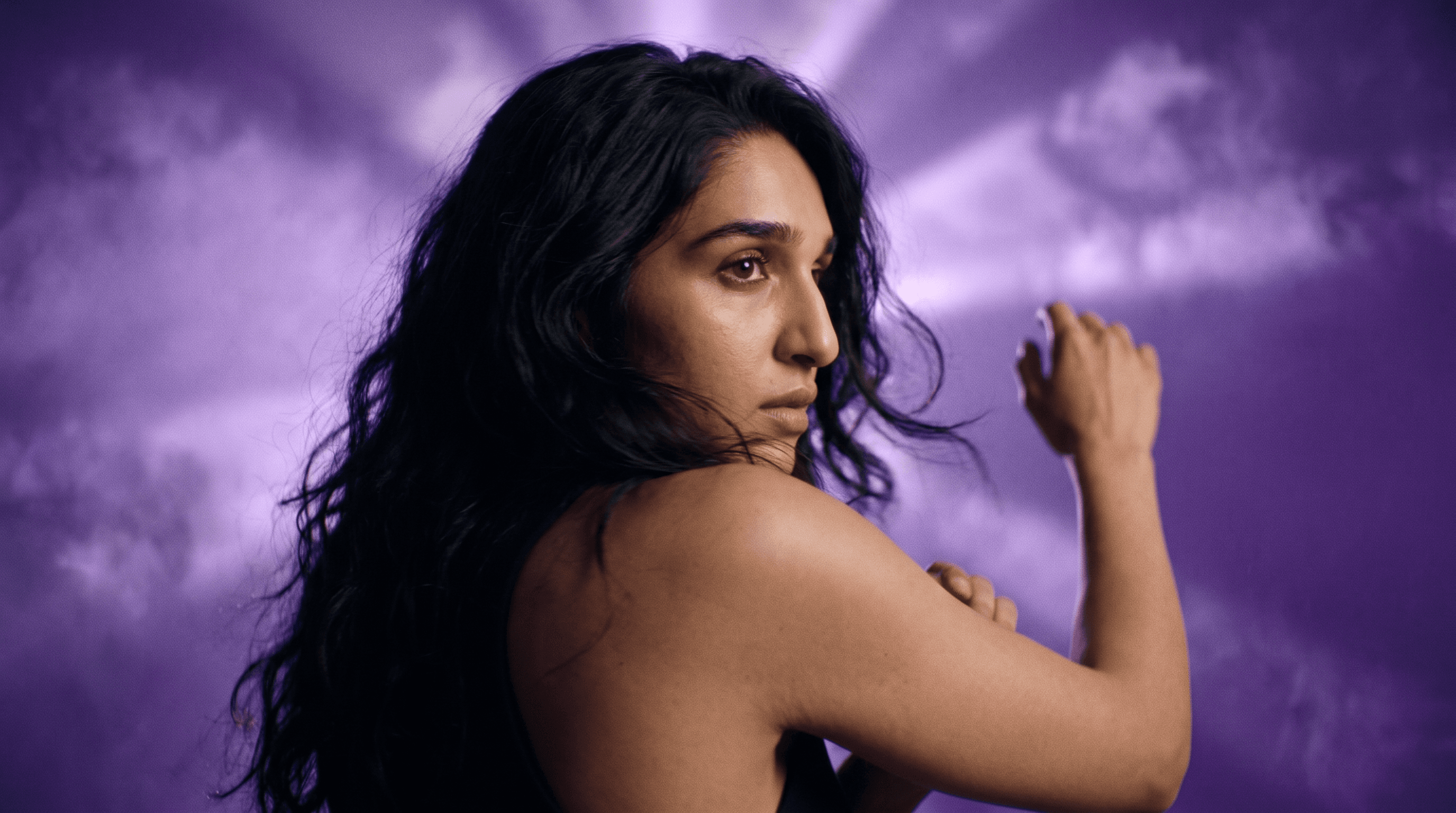 YourAILens purple cinematic portrait